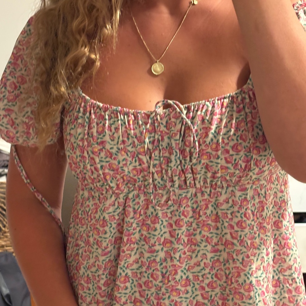 Princess Polly Pink floral dress